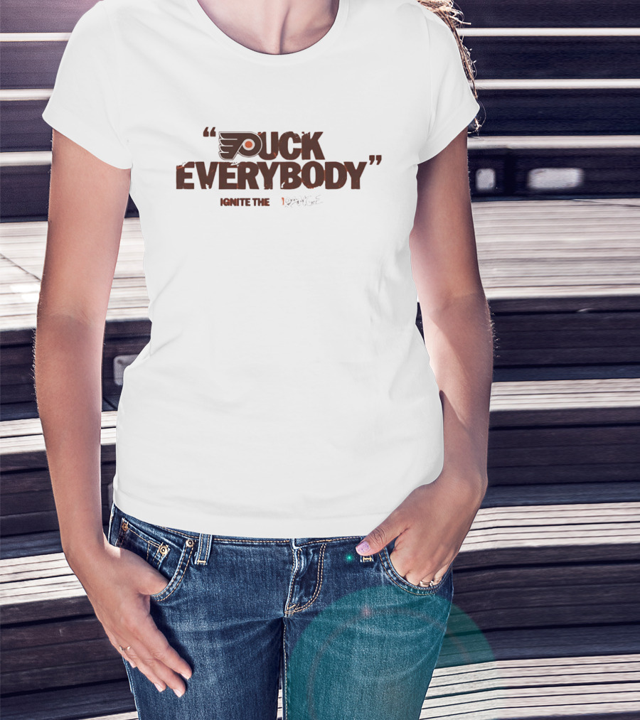 Puck Everybody Ignite The Orange Philadelphia Hockey T-Shirt