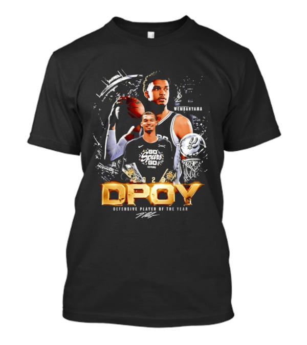 Victor Wembanyama San Antonio Spurs Defensive Player Of The Year 2026 DPOY T-Shirt