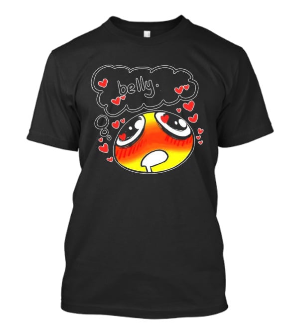 Belly Emoji Meme Cute Heart Love Doodle T-Shirt