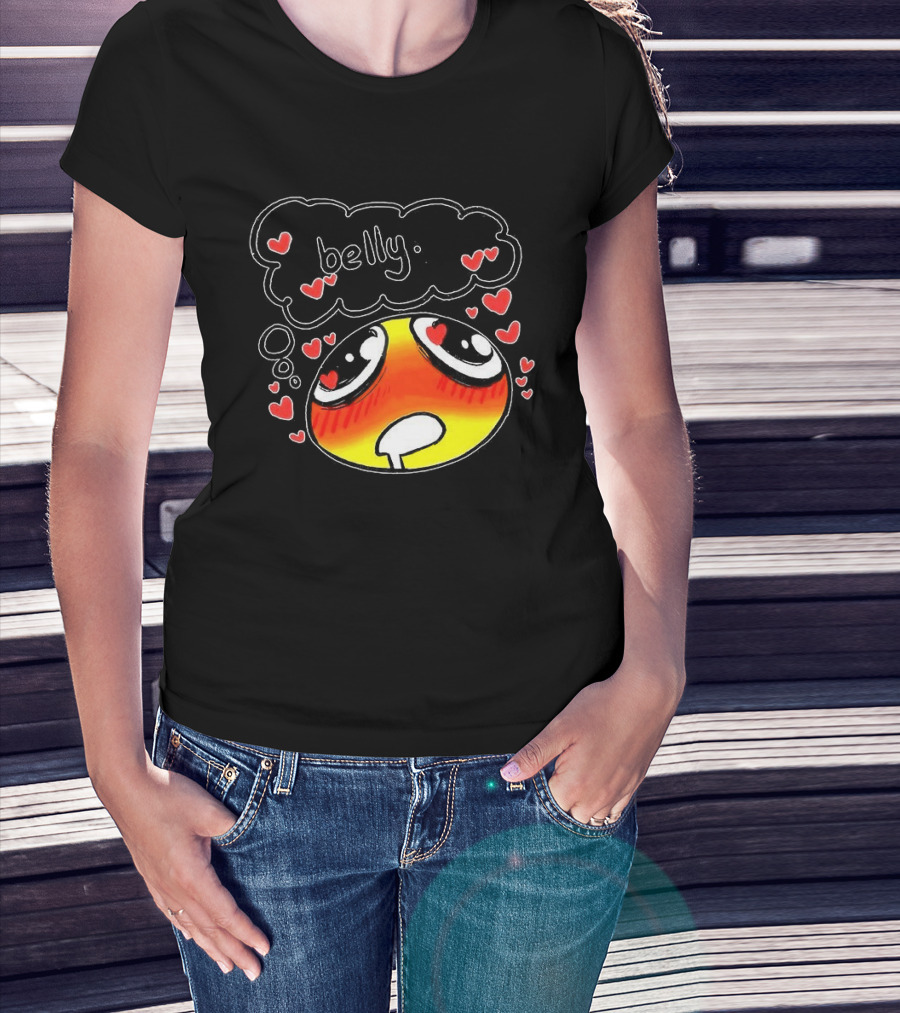 Belly Emoji Meme Cute Heart Love Doodle T-Shirt