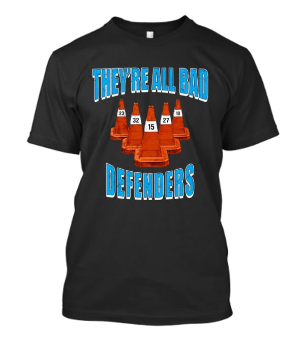 They're All Bad Defenders Minnesota Timberwolves Traffic Cones Numbers 23 32 15 27 10 T-Shirt