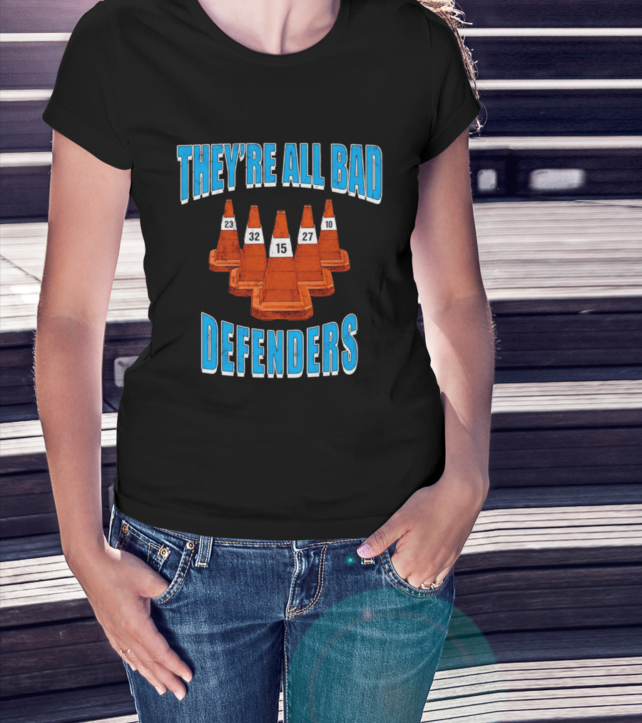 They're All Bad Defenders Minnesota Timberwolves Traffic Cones Numbers 23 32 15 27 10 T-Shirt