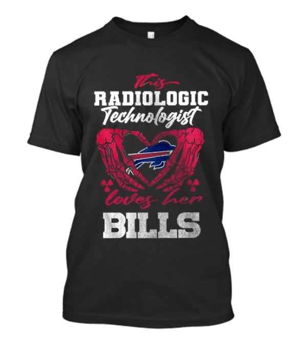Buffalo Bills Radiologic Technologist Loves Heart Skeleton T-Shirt