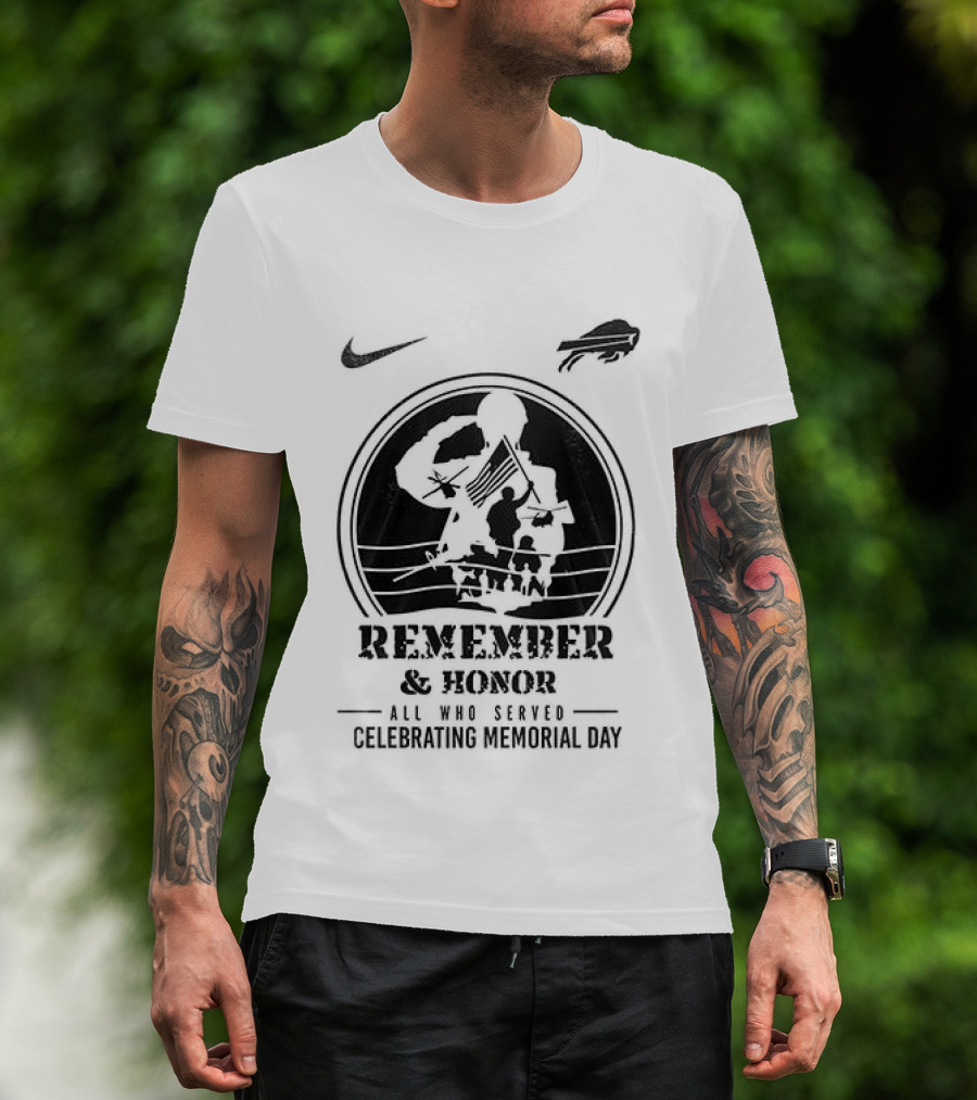 Nike Buffalo Bills Remember And Honor Memorial Day 2023 T-Shirt