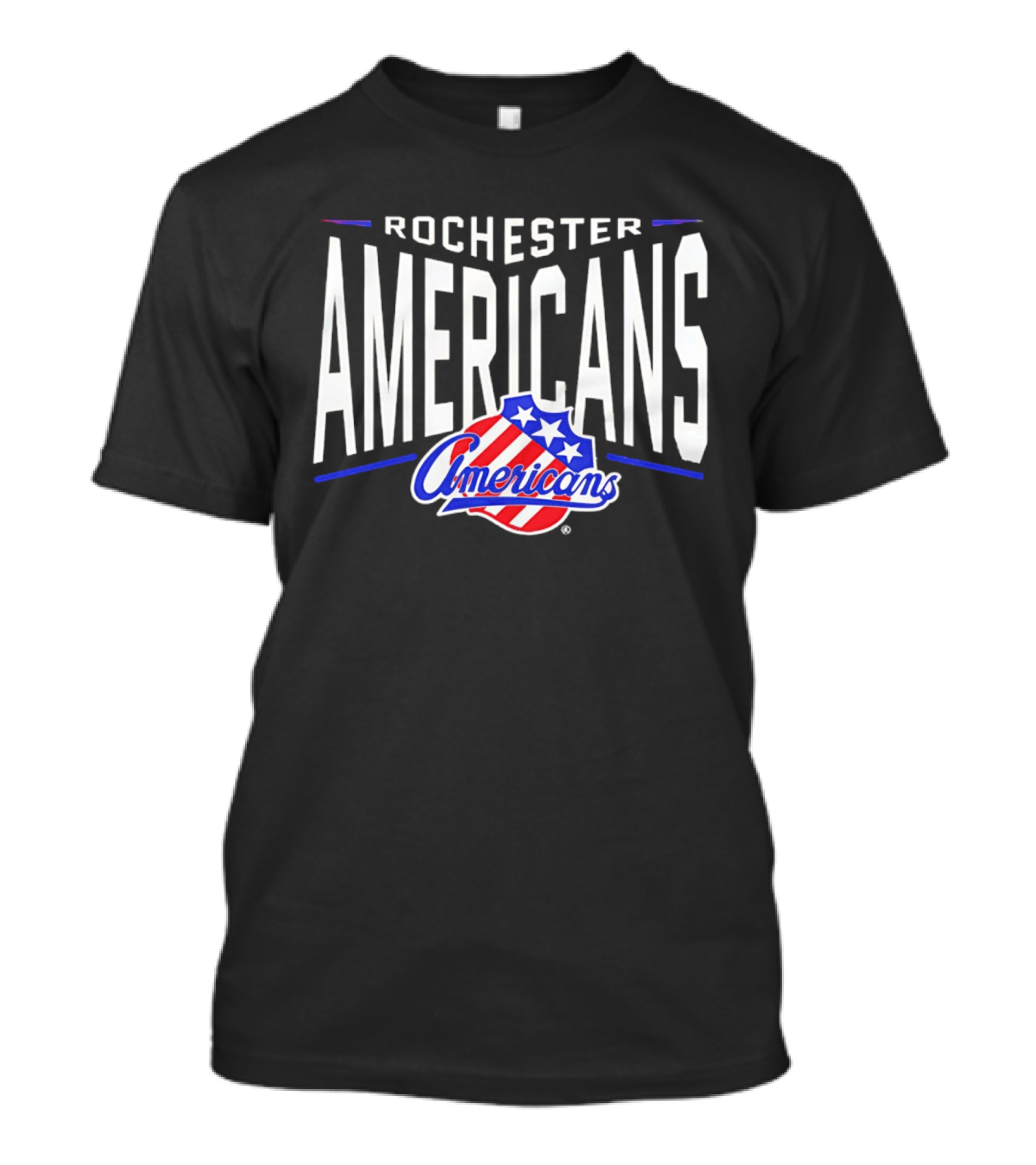 Rochester Americans Team Logo Stars Stripes NHL AHL T-Shirt