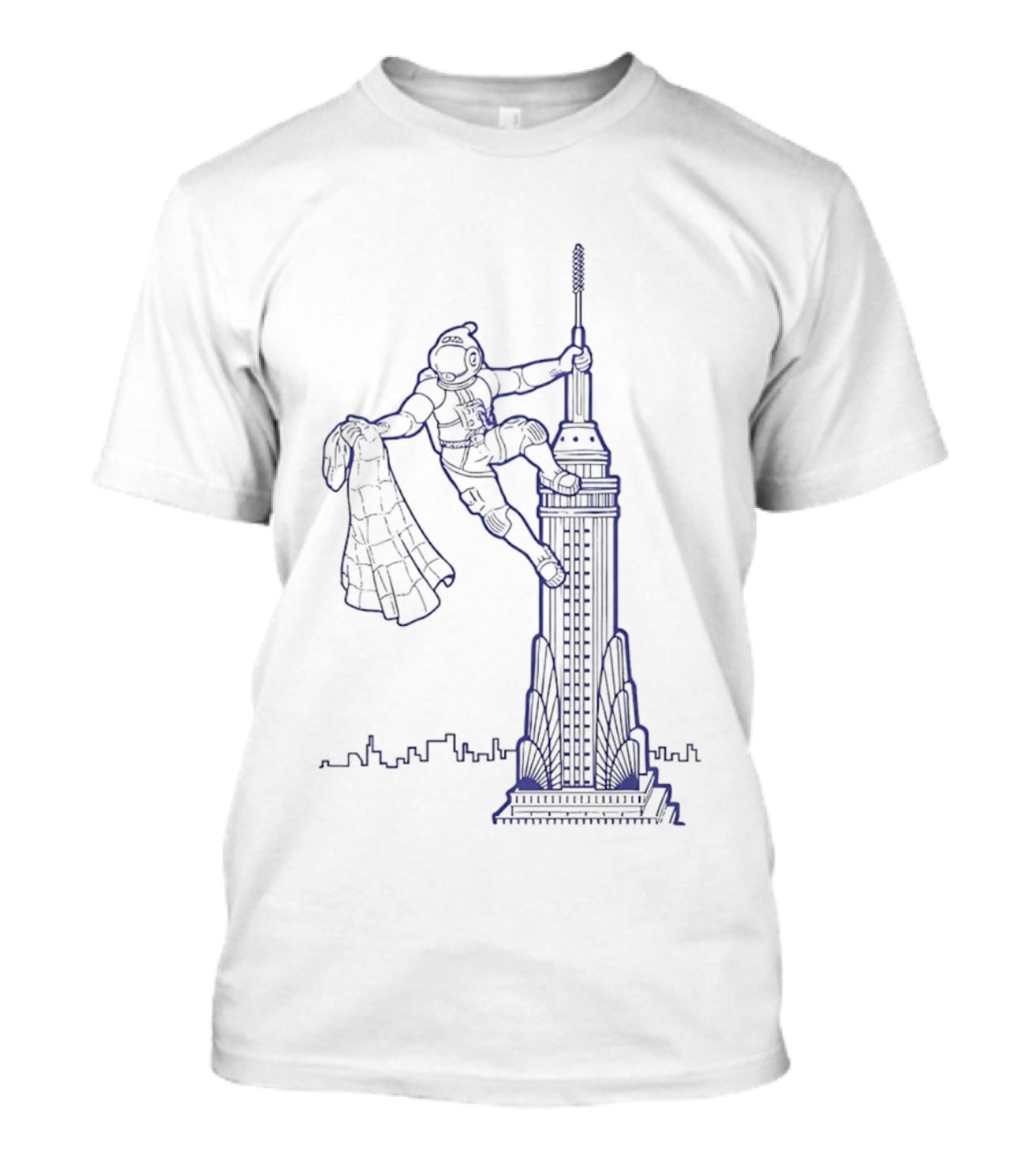 HRBP Spaceman Scaling NYC Building T-Shirt