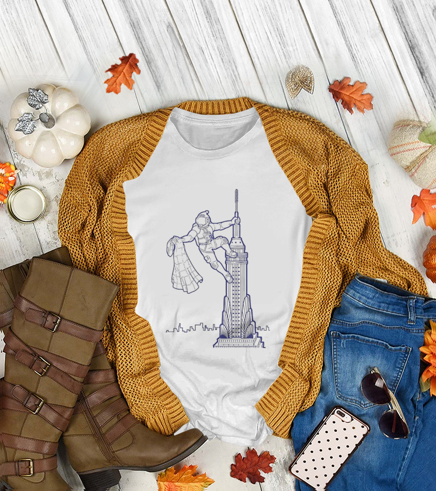 HRBP Spaceman Scaling NYC Building T-Shirt