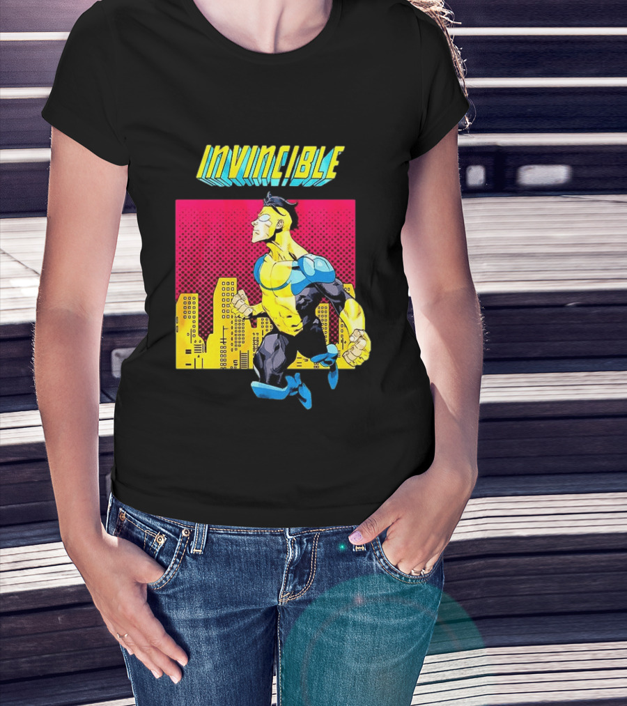 Invincible Comics Hero Skyline Pop T-Shirt