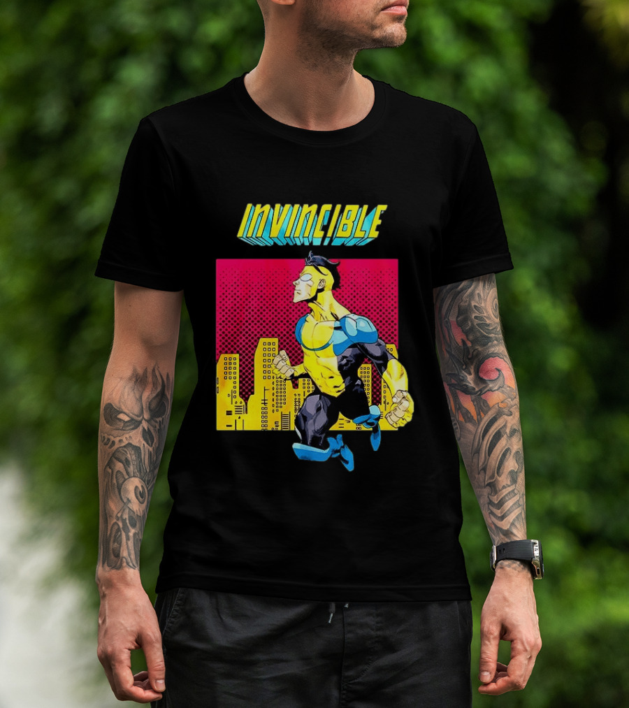 Invincible Comics Hero Skyline Pop T-Shirt