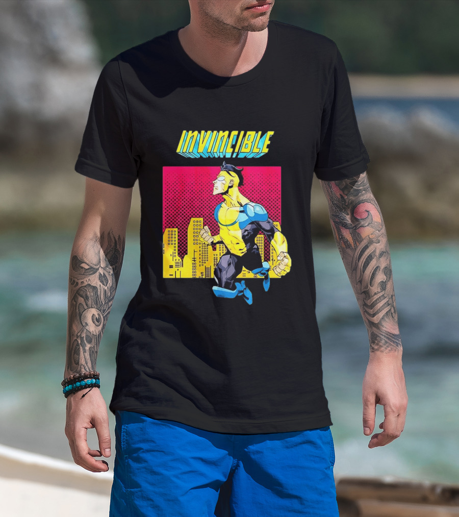 Invincible Comics Hero Skyline Pop T-Shirt