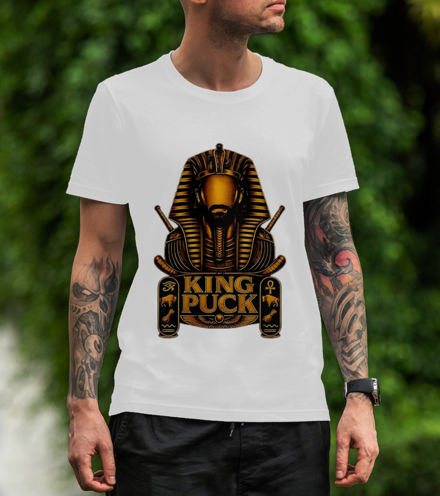 King Puck Pharaoh Buffalo Sabres Egyptian Hockey T-Shirt