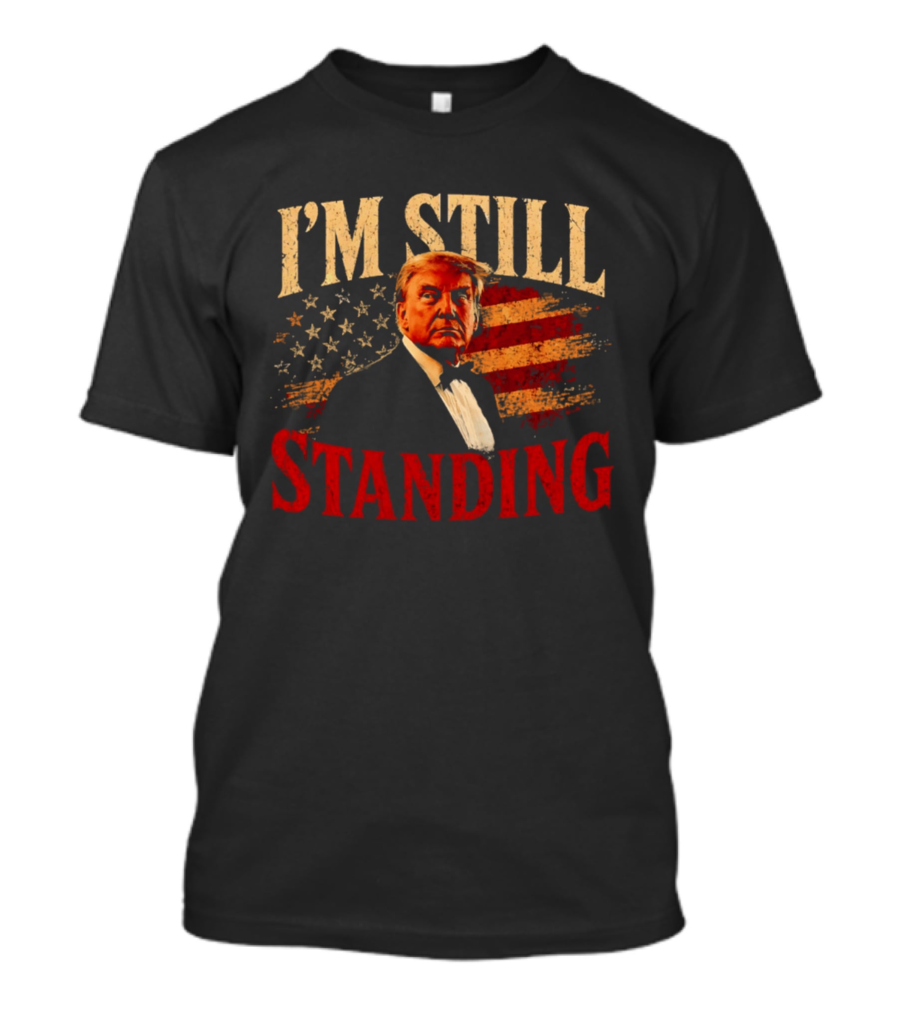 I'm Still Standing Trump American Flag T-Shirt
