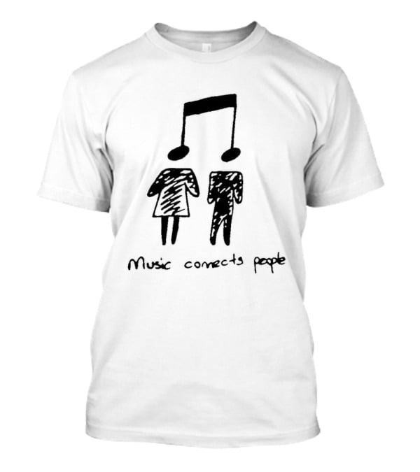 Music Connects People Doodle With Note T-Shirt