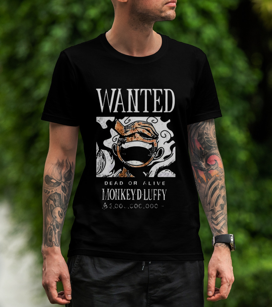 Wanted Monkey D Luffy Dead Or Alive $1.5 Billion Bounty One Piece T-Shirt
