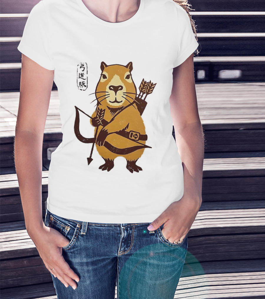 Capybara Archer Target Chill Classical Japanese T-Shirt