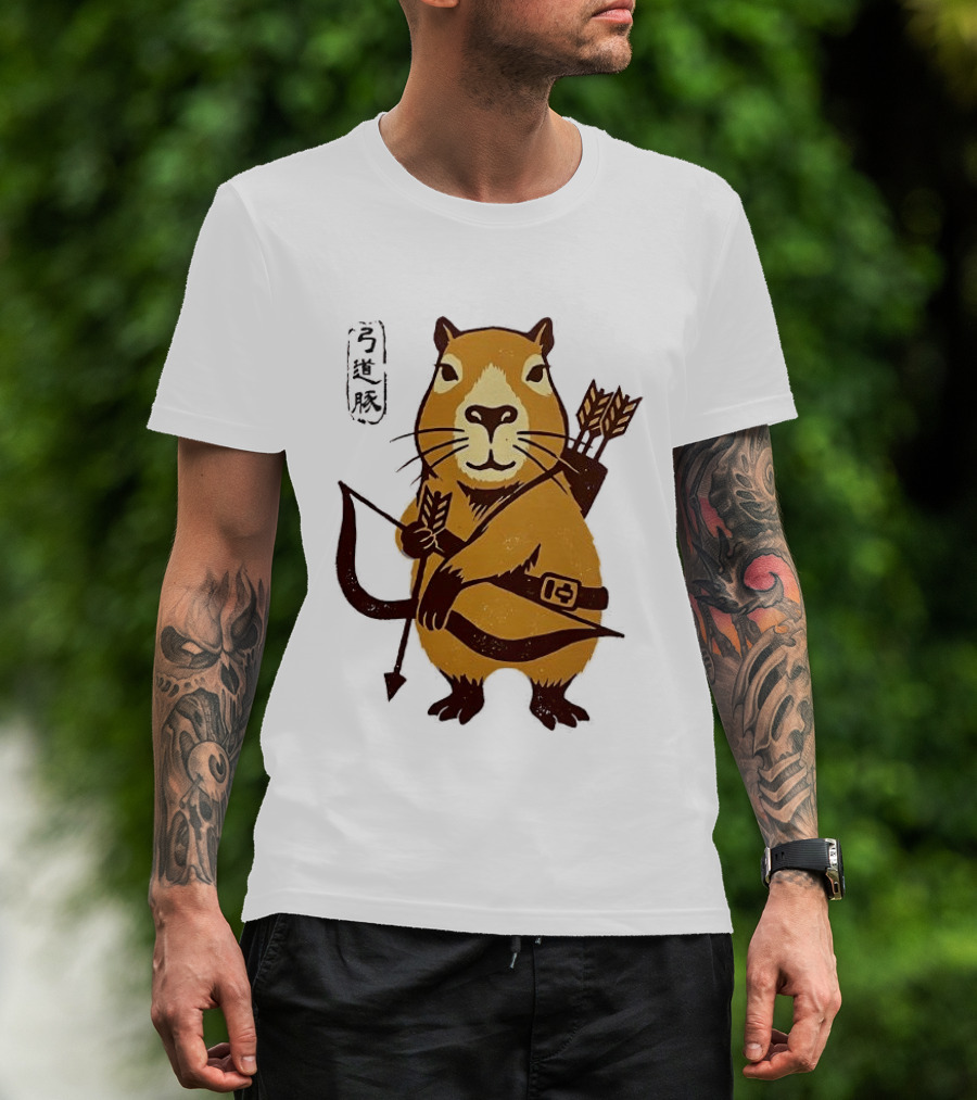 Capybara Archer Target Chill Classical Japanese T-Shirt