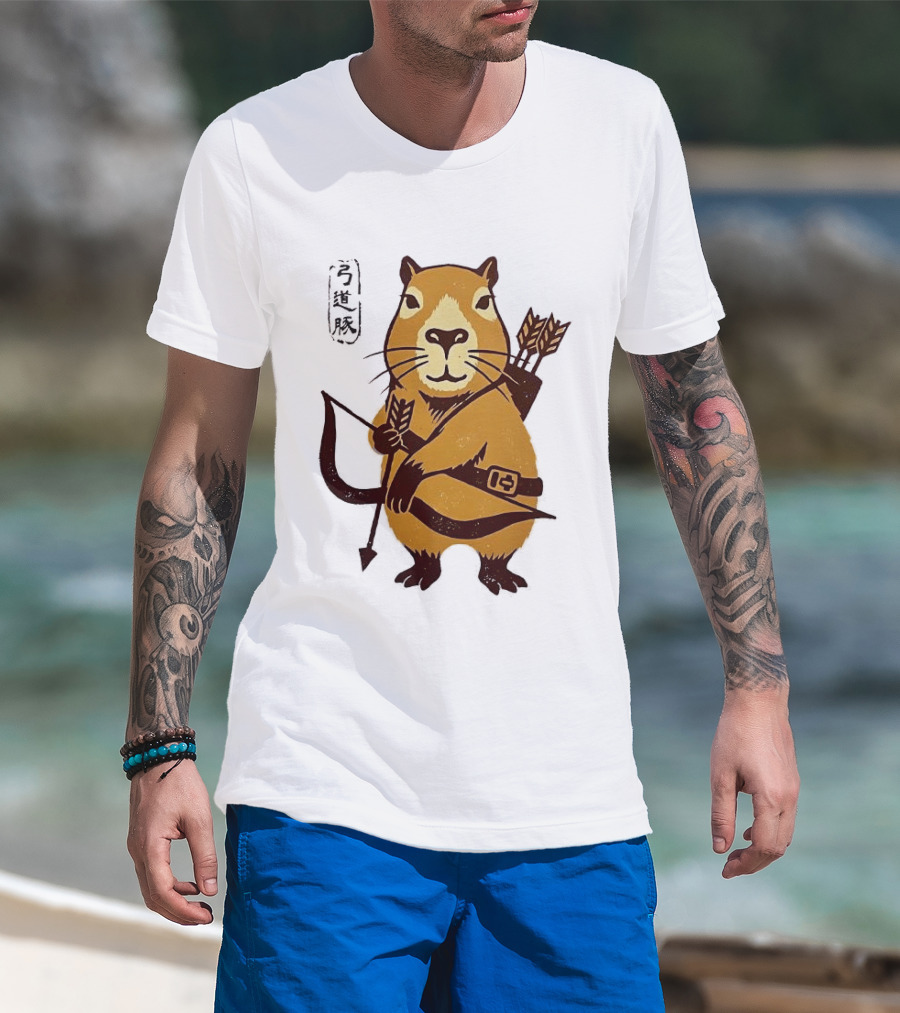 Capybara Archer Target Chill Classical Japanese T-Shirt