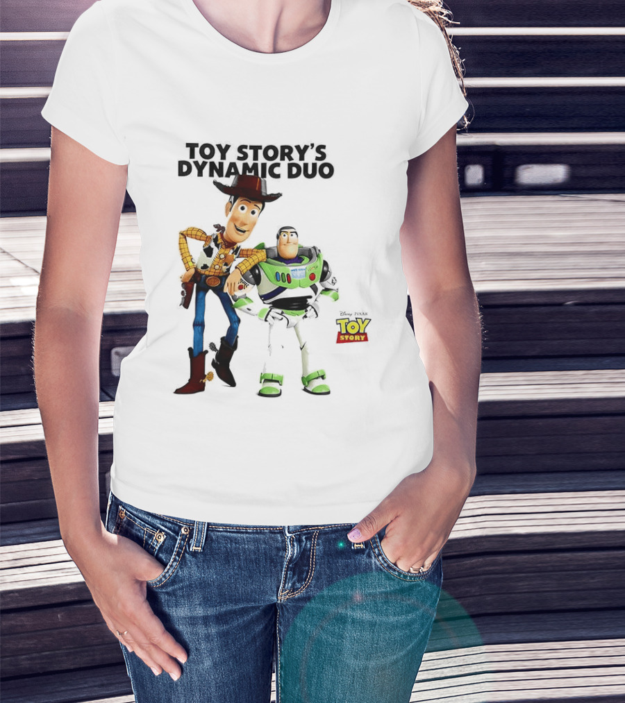 Toy Story's Dynamic Duo Woody And Buzz Lightyear T-Shirt