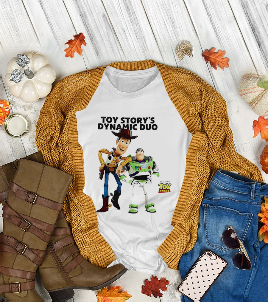 Toy Story's Dynamic Duo Woody and Buzz Lightyear T-Shirt