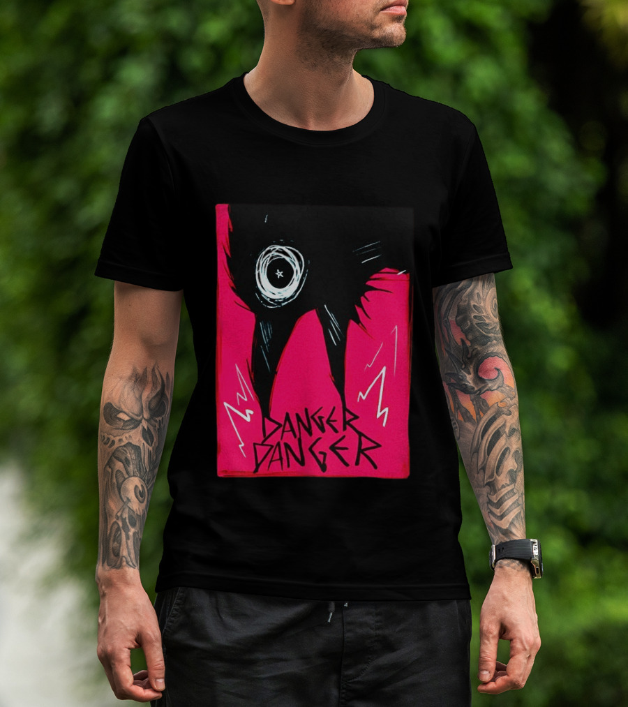Danger Danger Eerie Eye Dark Pink Lightning T-Shirt