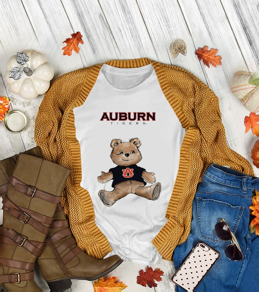 Auburn Tigers Teddy Bear AU Classic Cartoon T-Shirt