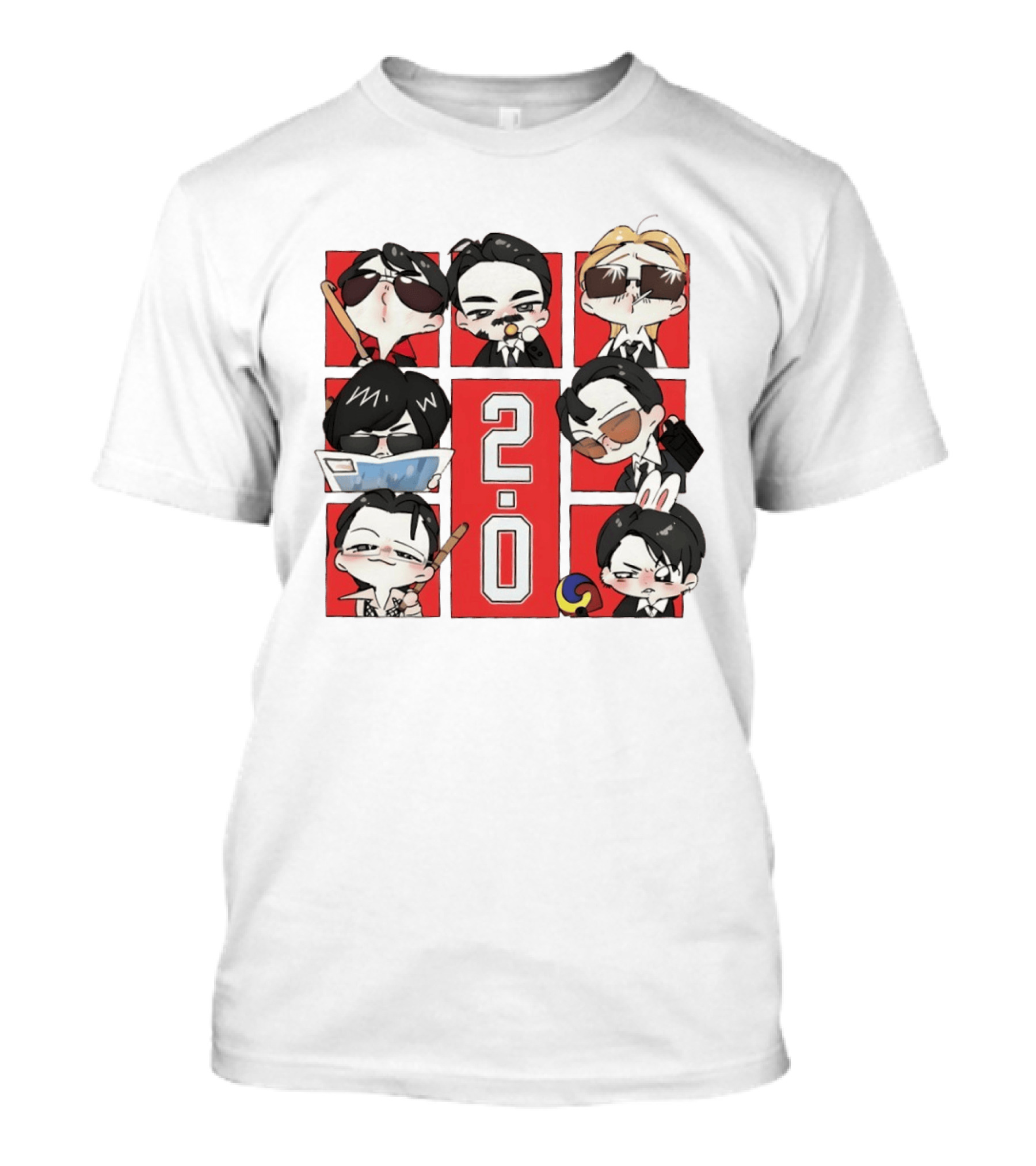 BTS 2.0 Chibi Characters Kpop Army Concert 2026 T-Shirt