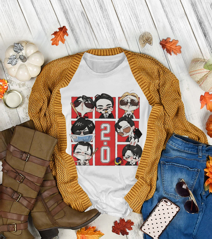 BTS 2.0 Chibi Characters Kpop Army Concert 2026 T-Shirt