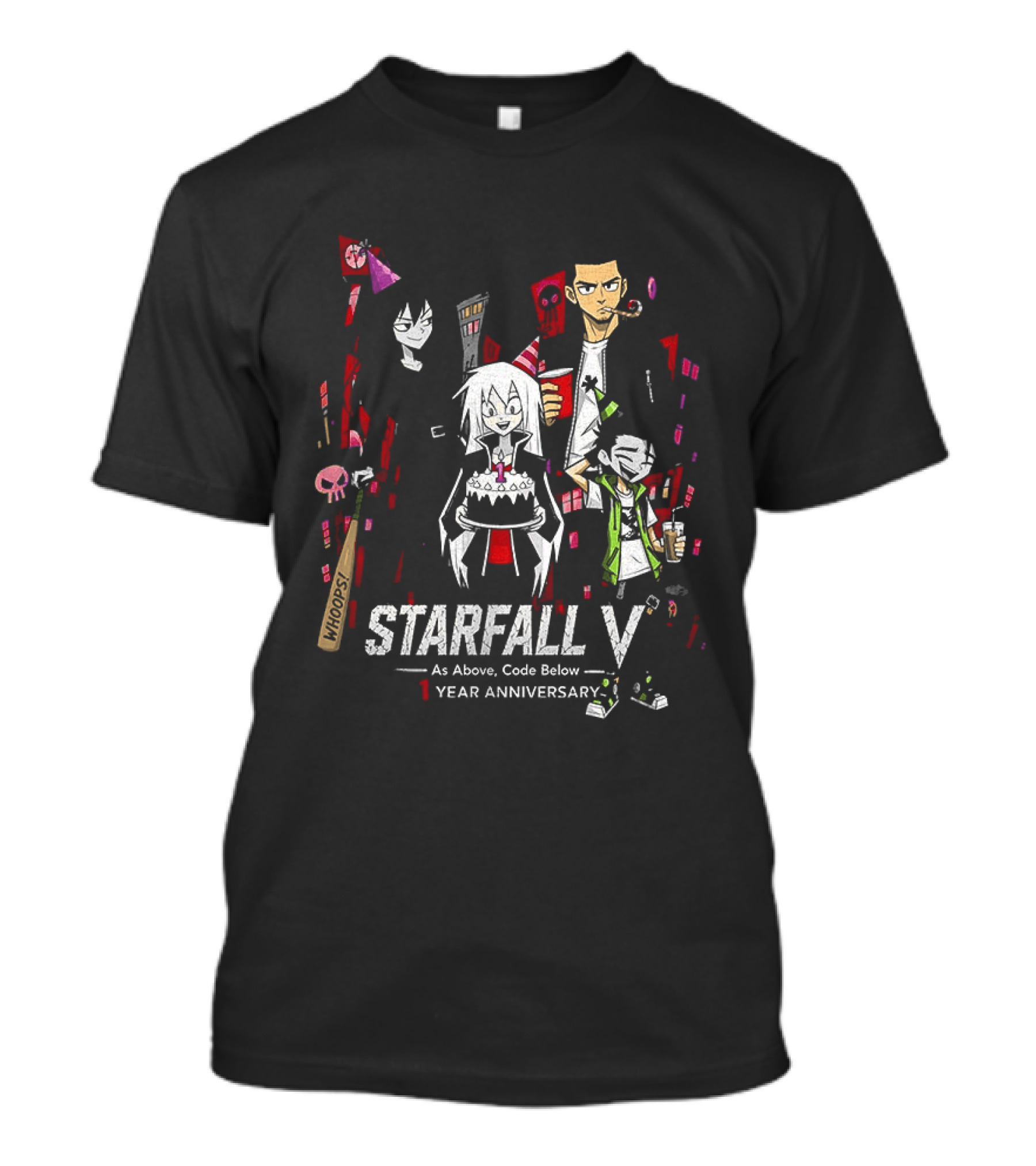 STARFALL V As Above Code Below 1 Year Anniversary Celebration T-Shirt