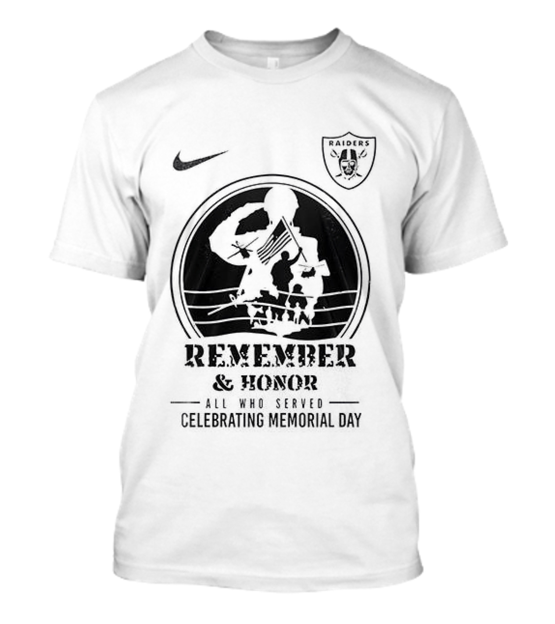 Las Vegas Raiders Nike Memorial Day Remember Honor We Owe Them All Raiders T-Shirt