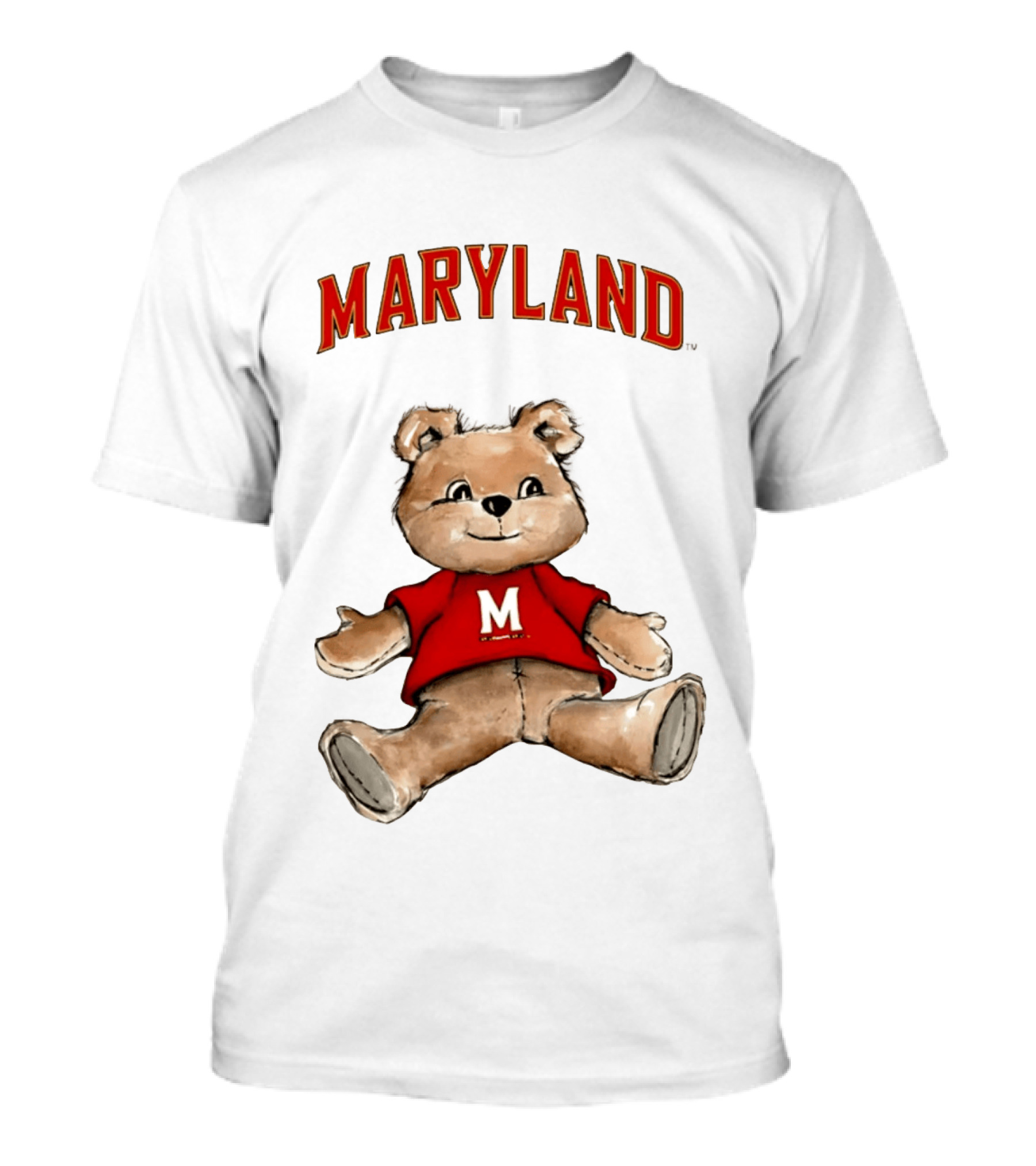 Maryland Terrapins Teddy Bear Cartoon M Sweater T-Shirt