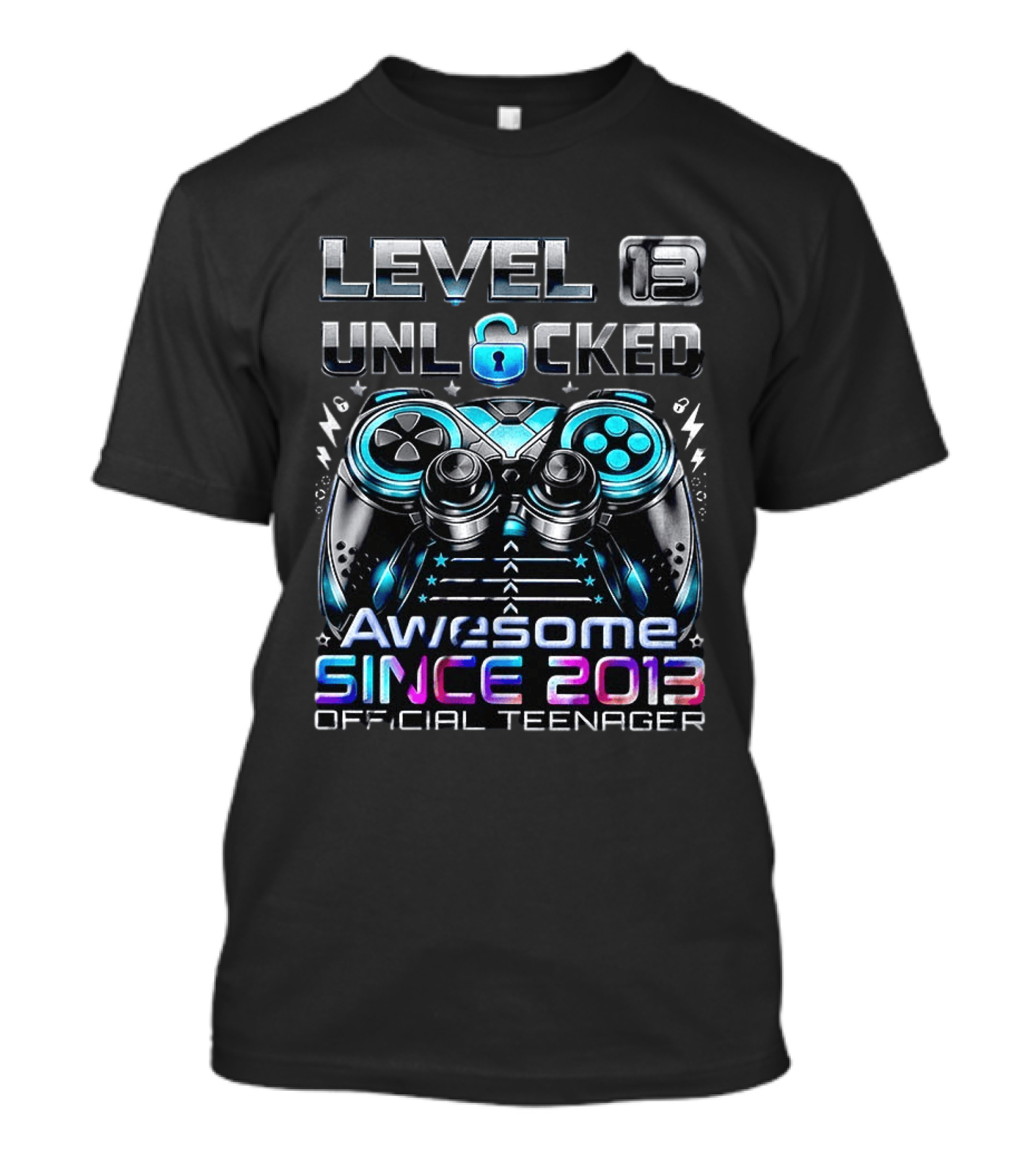 Level 13 Unlocked Awesome Since 2013 Official Teenager T-Shirt