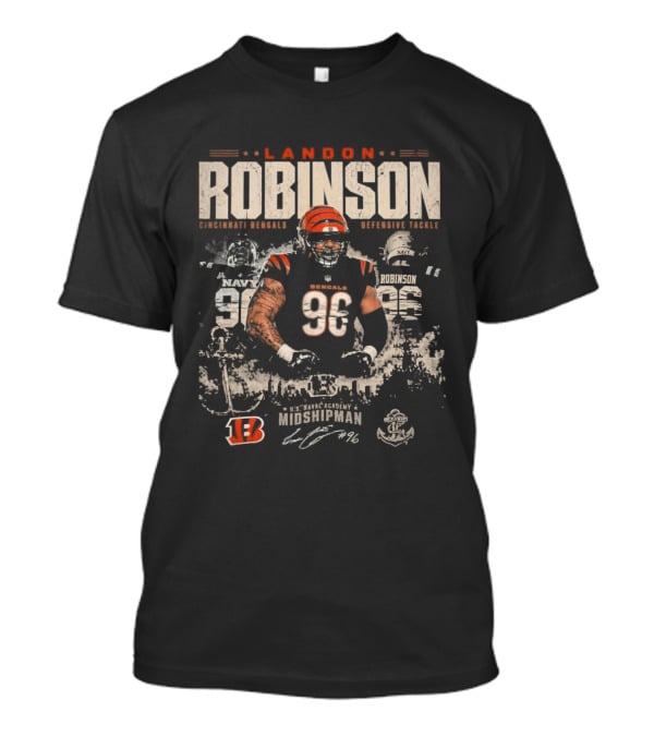 Bengals Midshipman Landon Robinson #96 Football T-Shirt