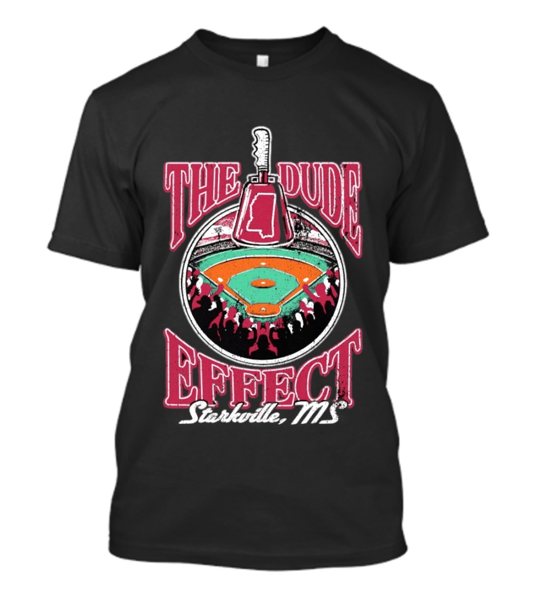 Mississippi State Bulldogs The Dude Effect Starkville MS Baseball Stadium Scene T-Shirt