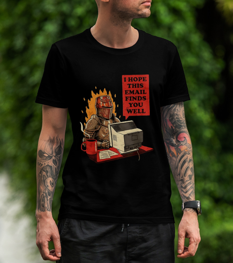 Officer Knight I Hope This Email Finds You Well Armor Computer T-Shirt