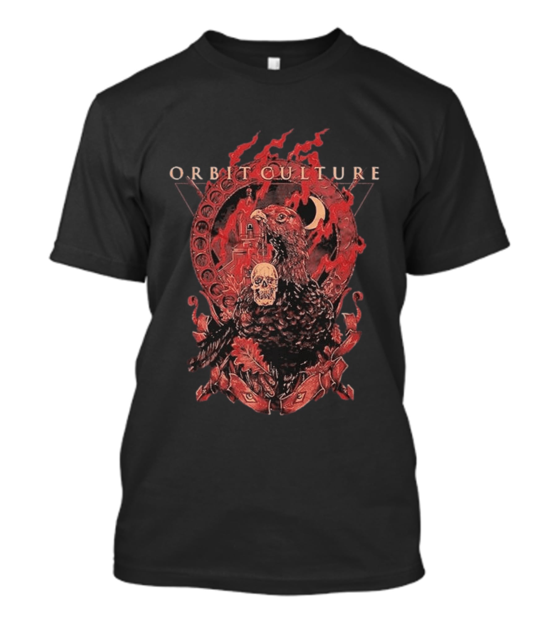 Orbit Culture Limited The Might Red Bird Chapter 1 Vintage Gothic Skull T-Shirt