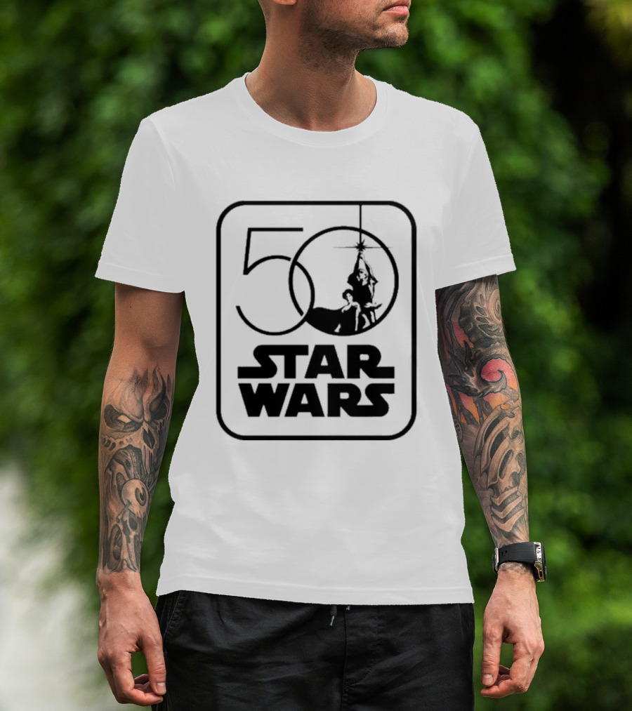 Star Wars 50th Anniversary Celebration Los Angeles 2027 Iconic Yoda And Lightsaber T-Shirt