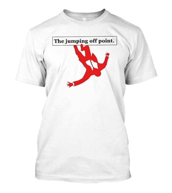 The Jumping Off Point Red Silhouette Skydiver T-Shirt