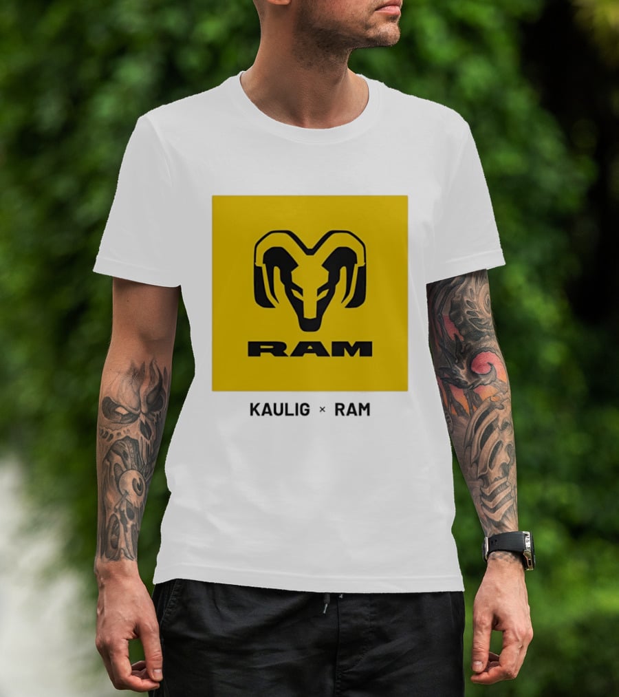 KAULIG X RAM Bold Yellow Icon Collaboration T-Shirt