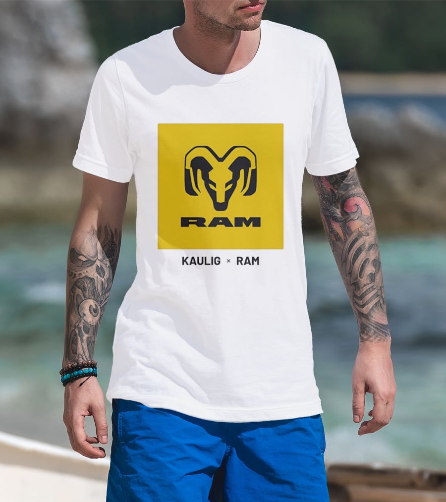 KAULIG X RAM Bold Yellow Icon Collaboration T-Shirt