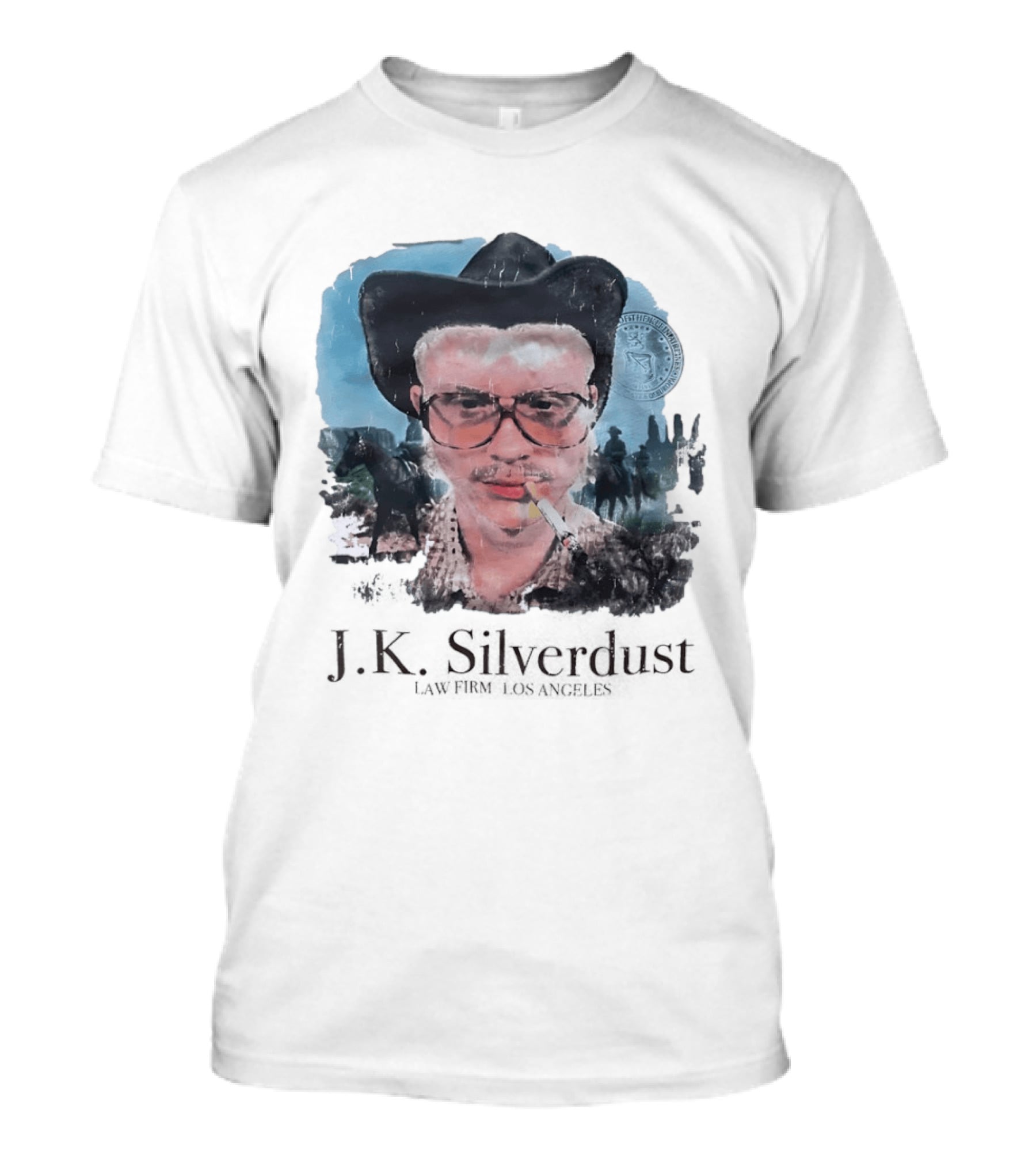 JK Silverdust Cowboy Los Angeles Vintage Style Smoking T-Shirt