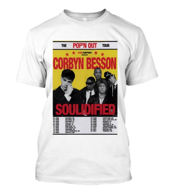 Live Nation Presents Corbyn Besson The Pop'n Out Tour 2026 Soulidified T-Shirt