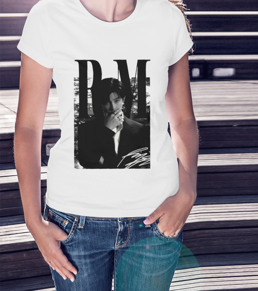 RM Namjoon BTS Arirang World Tour 2026 Signature Black And White T-Shirt
