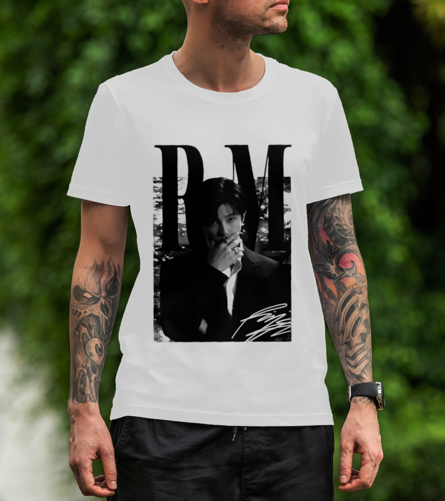 RM Namjoon BTS Arirang World Tour 2026 Signature Black And White T-Shirt