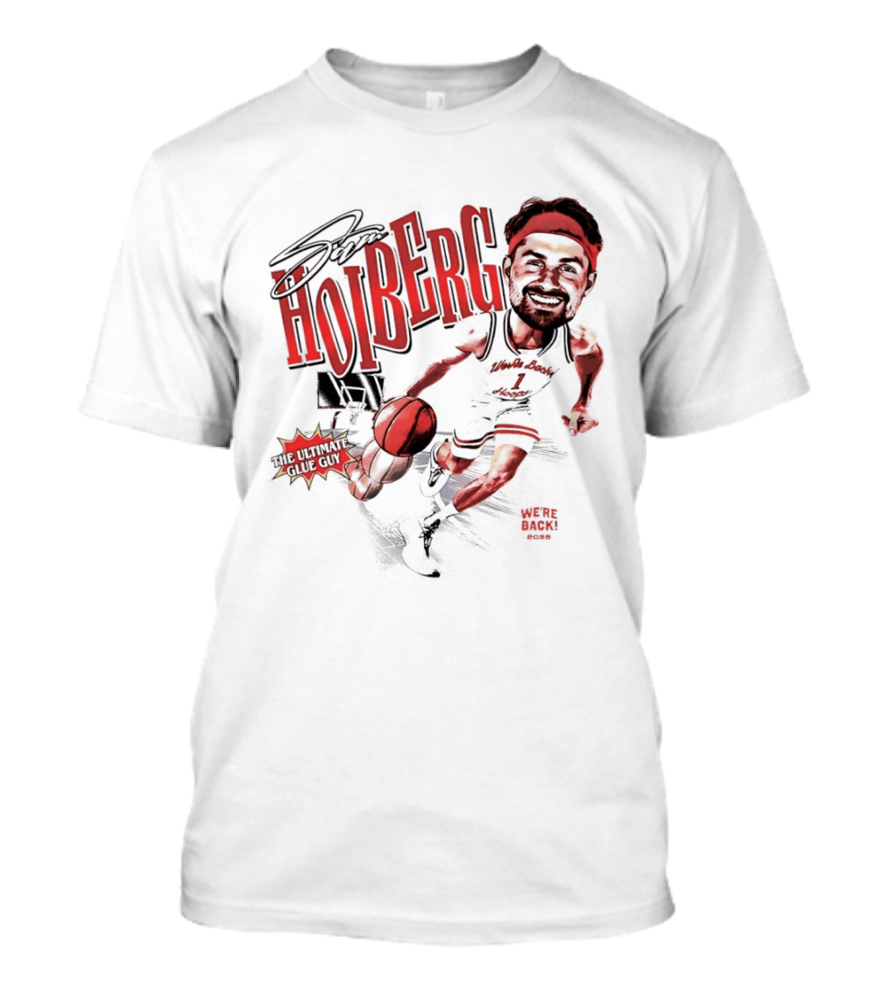 Sam Hoiberg Nebraska Cornhuskers Basketball Player Dribbling T-Shirt