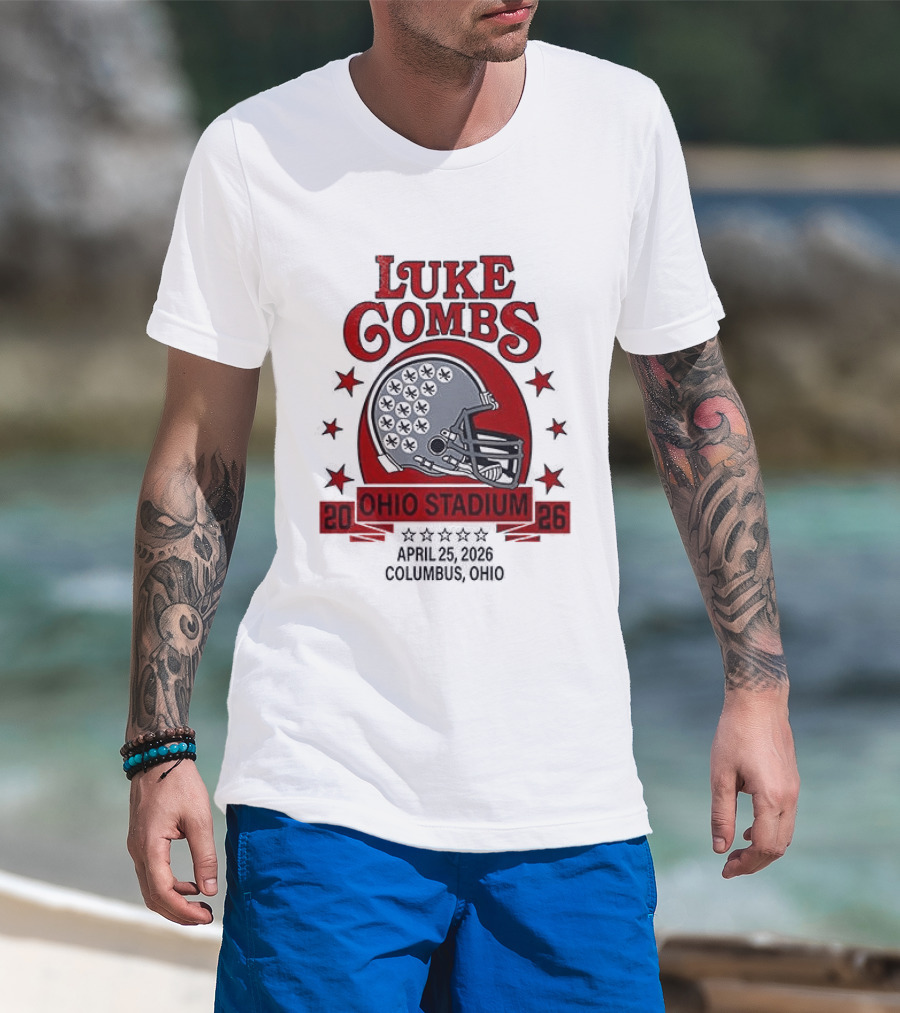 Luke Combs Ohio Stadium 2026 My Kinda Saturday Night Tour Buckeyes She Got The Best Of Me T-Shirt