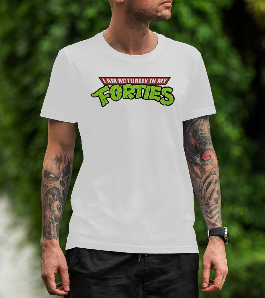 I Am Actually In My Forties Retro Hero T-Shirt