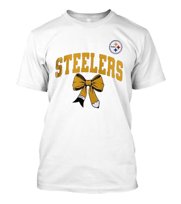 Pittsburgh Steelers Retired Teacher Love Bow T-Shirt