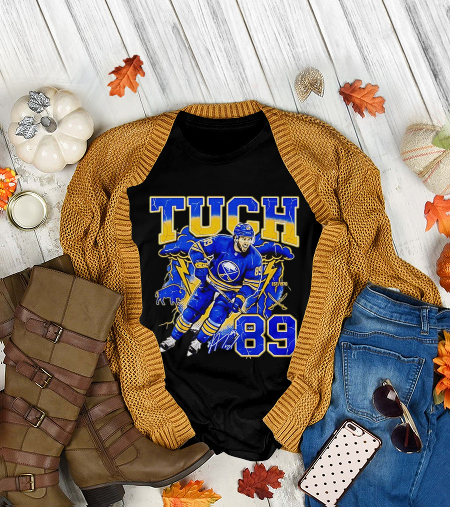 Alex Tuch 89 Buffalo Sabres NHL Lightning 2026 Ice Hockey Player T-Shirt