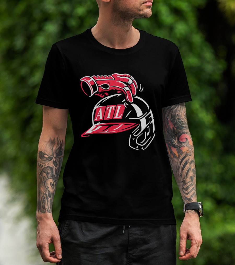 ATL Braves Helmet Head Scratch T-Shirt