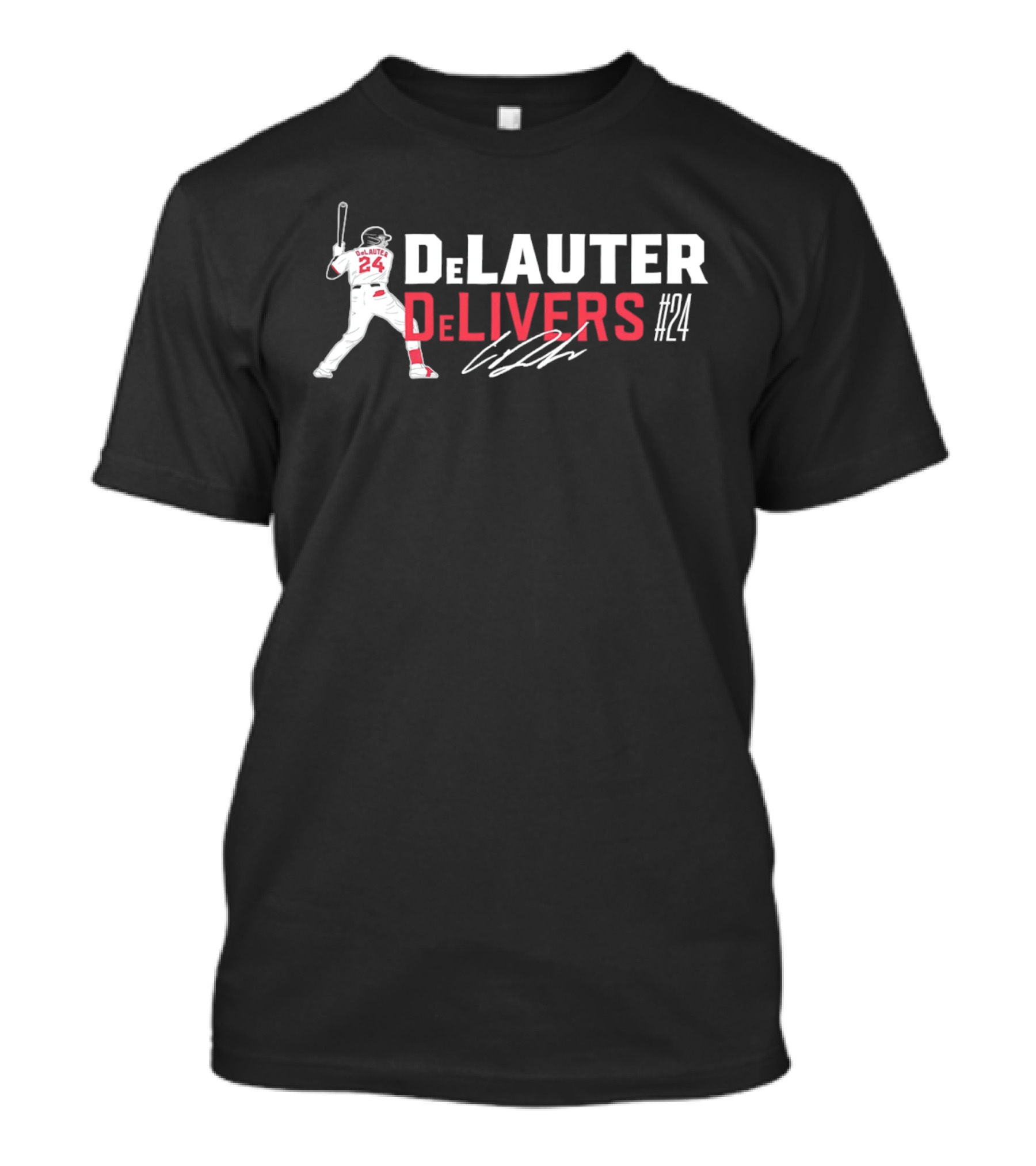 DeLauter Delivers 24 Cleveland Guardians Swing T-Shirt